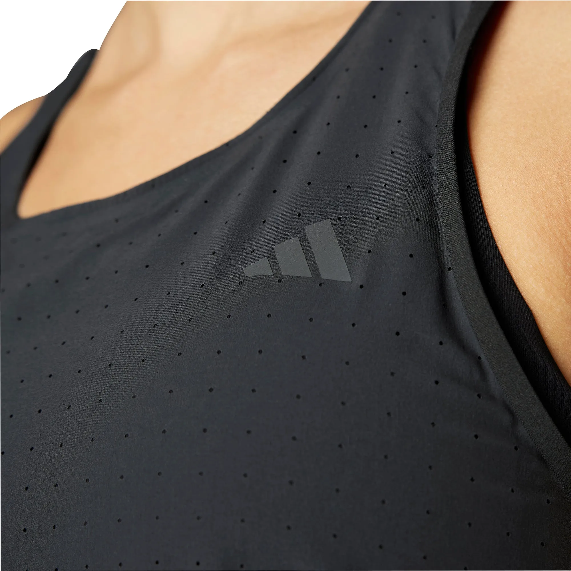 adidas Adizero Womens Running Vest Tank Top - Black