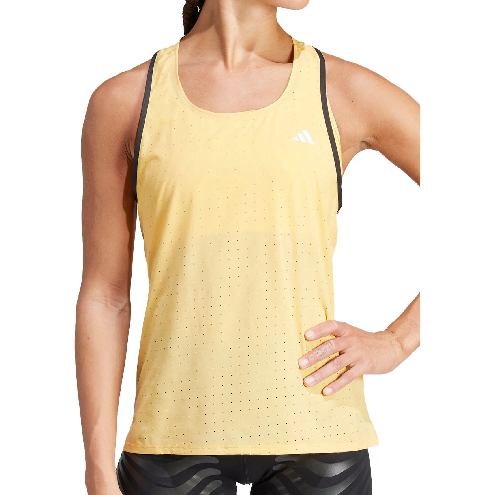 adidas Adizero Womens Running Vest Tank Top - Yellow