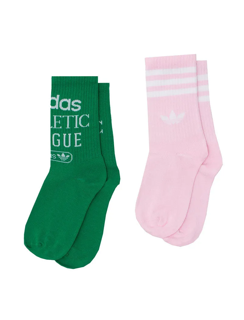 Adidas Originals Socks 2 Pack Green / Clear Pink