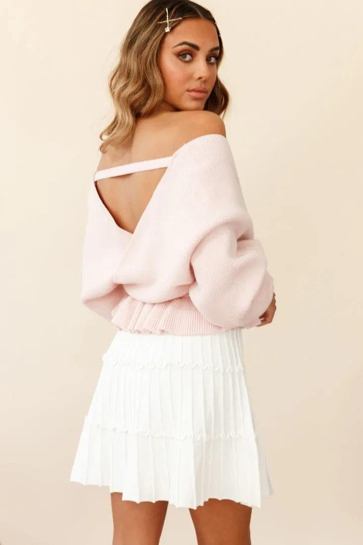 Amara Long Sleeve Knit Top Blush