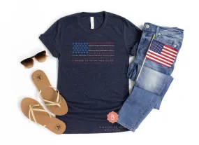 American Flag Catholic scripture t-shirt