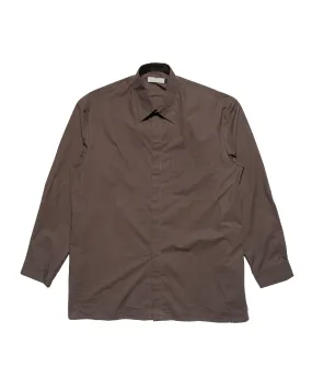 Amomento Square Pocket Oversized Shirts Brown