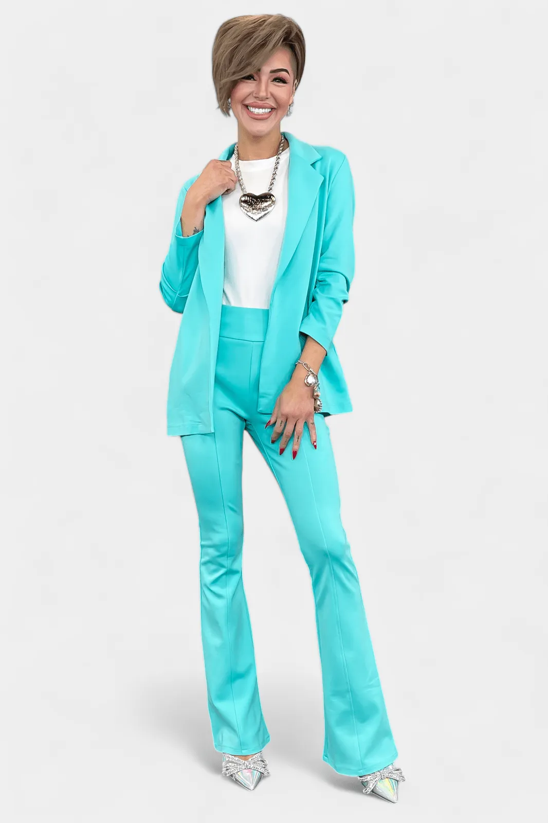 Aqua High Waisted Flare Pants [NO RETURNS]