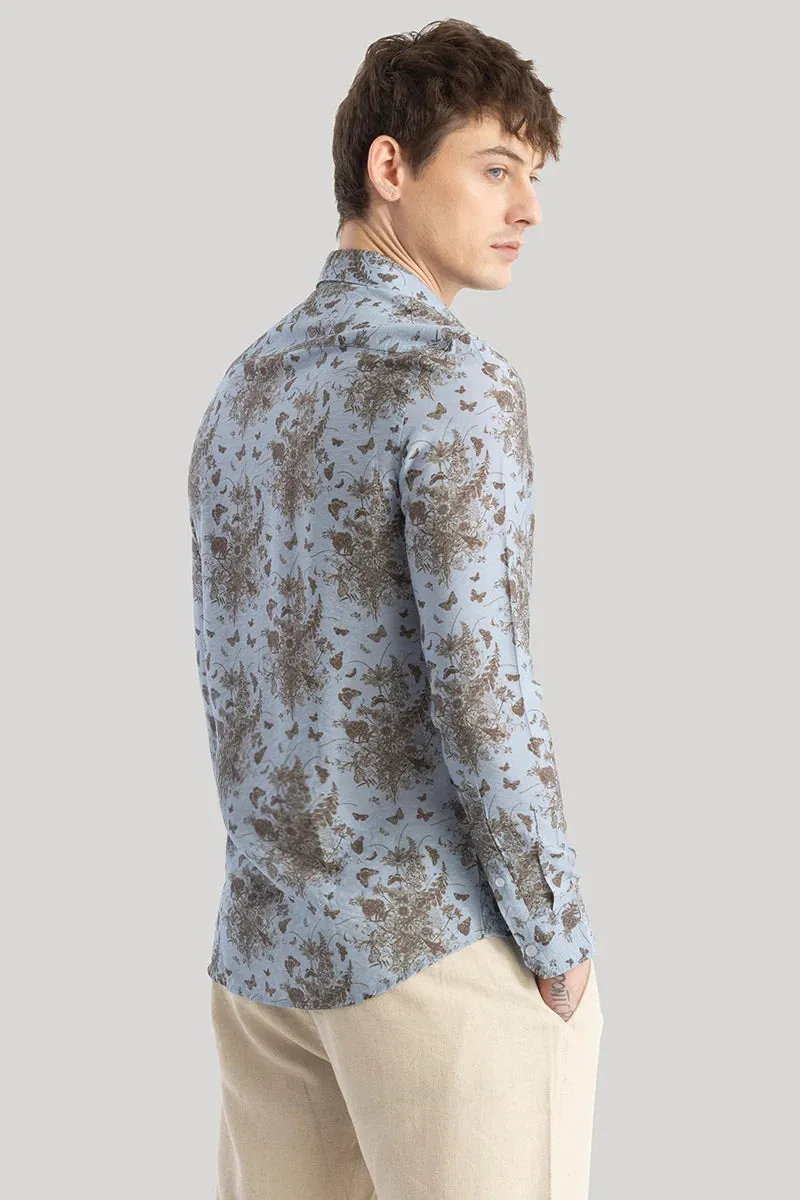 Axel Blue Floral Shirts