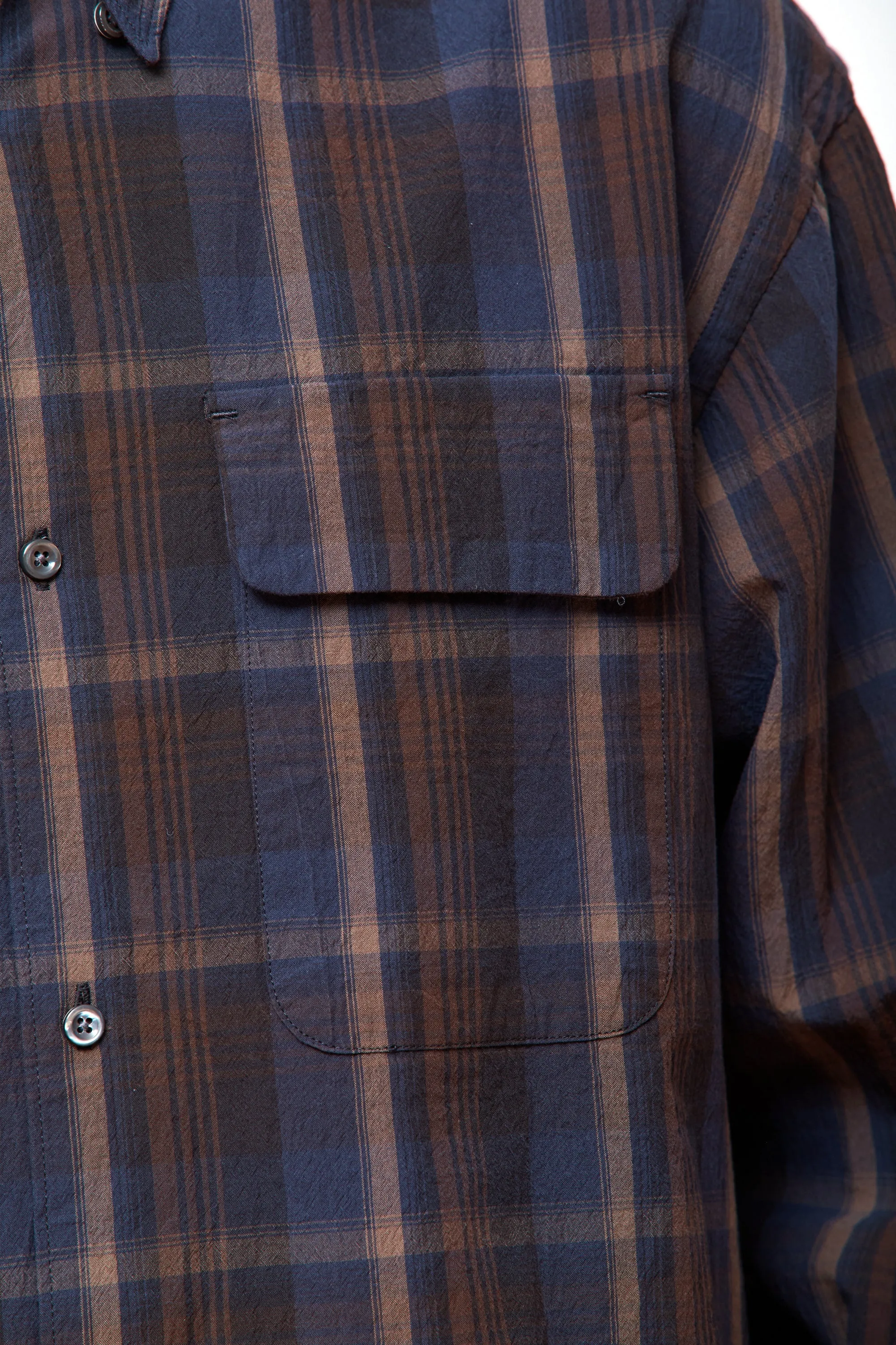 B.D Holiday Shirts Navy & Brown
 Check