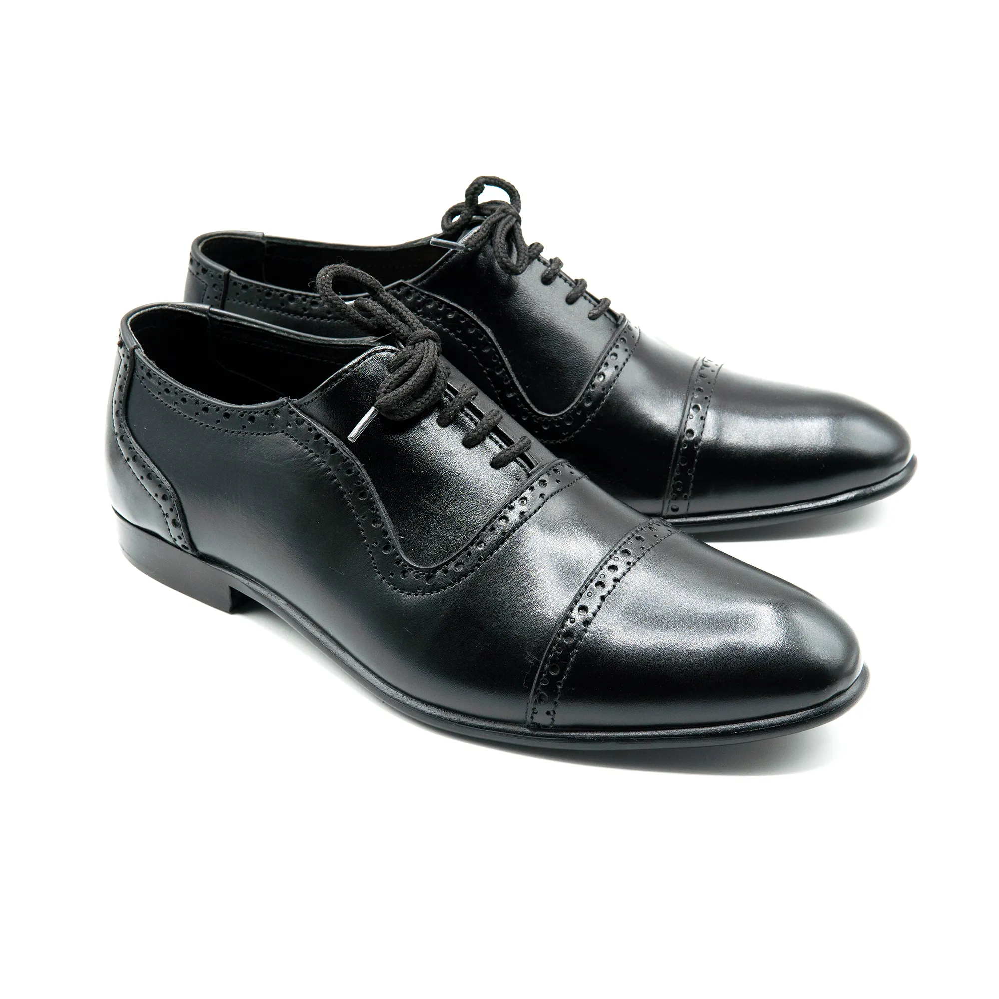 Black Leather Brogues Executive Shoes