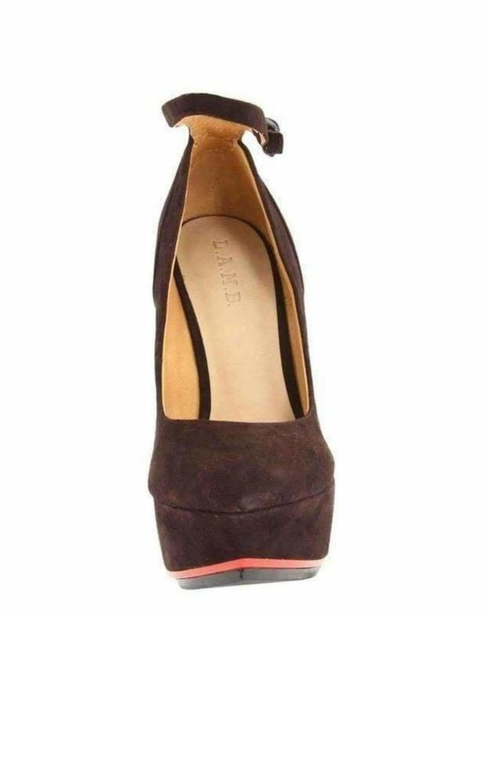 Brown Suede High Wedge Shoes