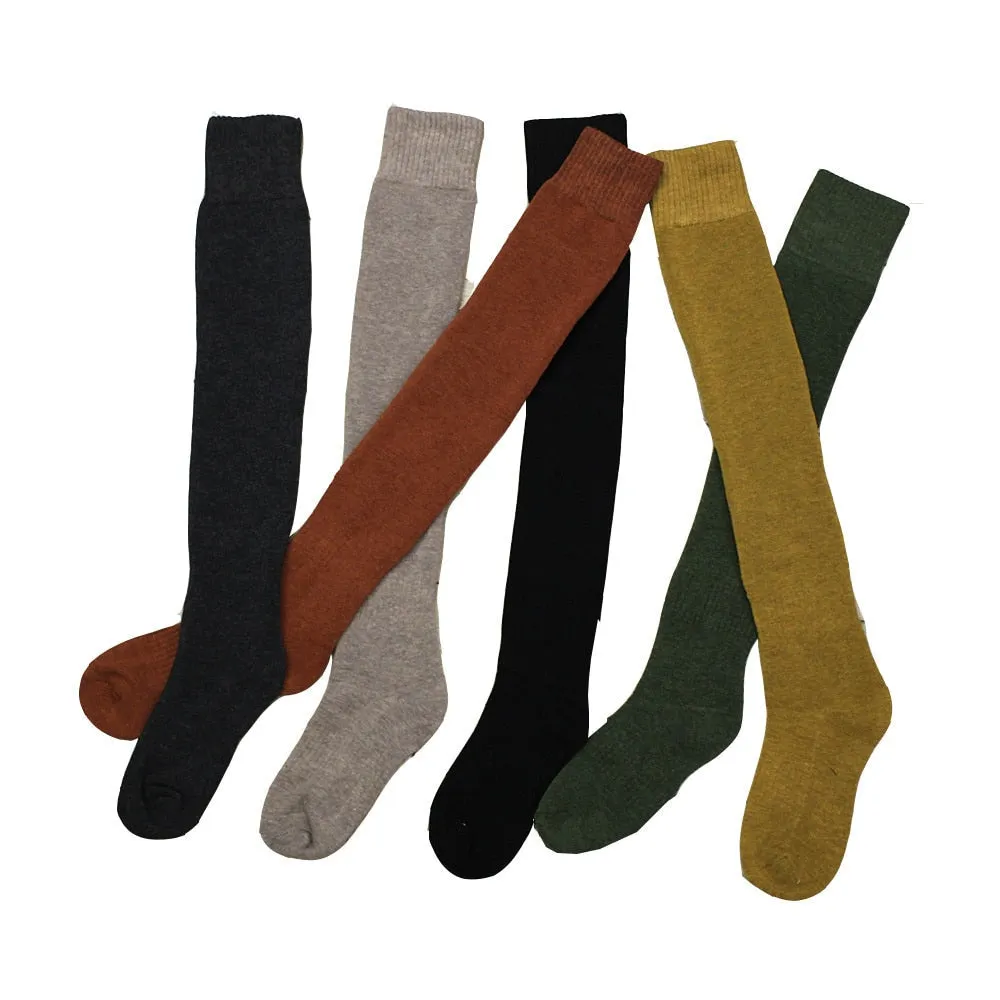 Bulk Orders New in Autumn Winter Thickened Terry Long Tube Knee Socks for Women Cold Weather