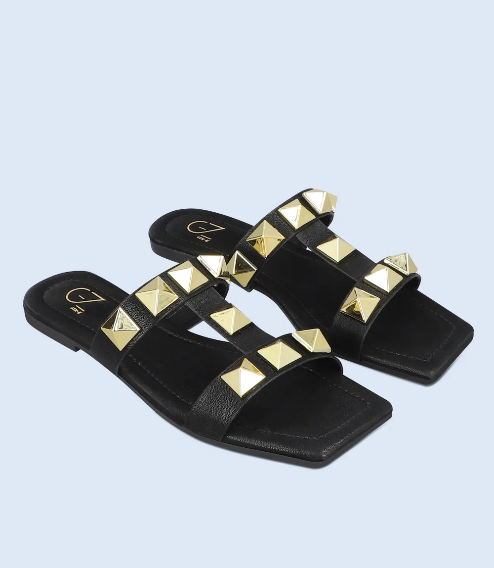 BW9475-BLACK-Women Casual Slipper