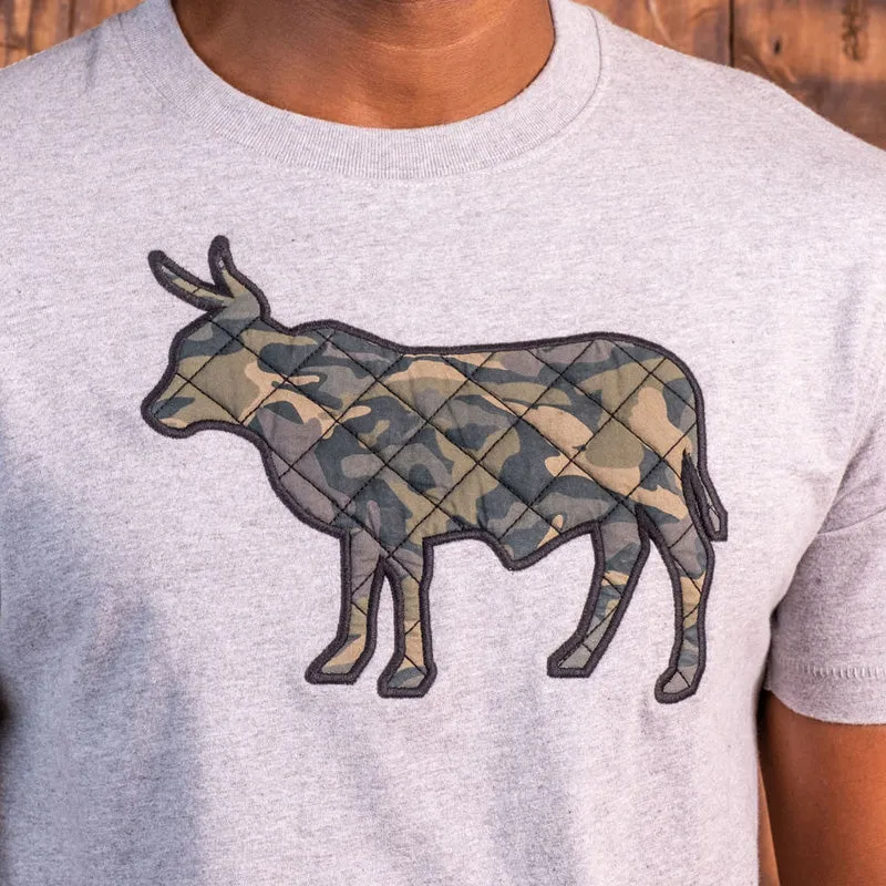 Camo Quilted Nguni Crew Tee Vervet