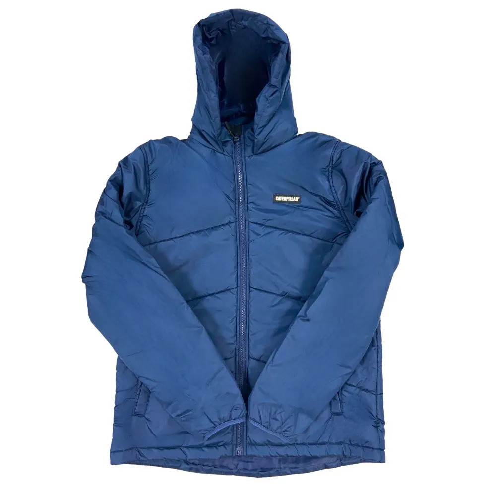 CAT Men's Hooded Foundation Chevron Insulated Work Jacket 7040033 - Detroit Blue