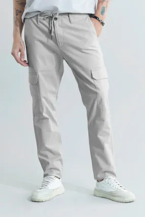 City Breeze Grey Linen Cargo Pant