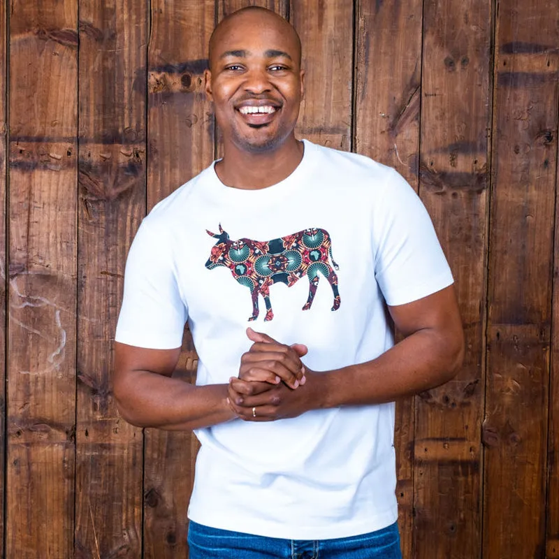 Classic Basotho Nguni Crew Tee Pelican