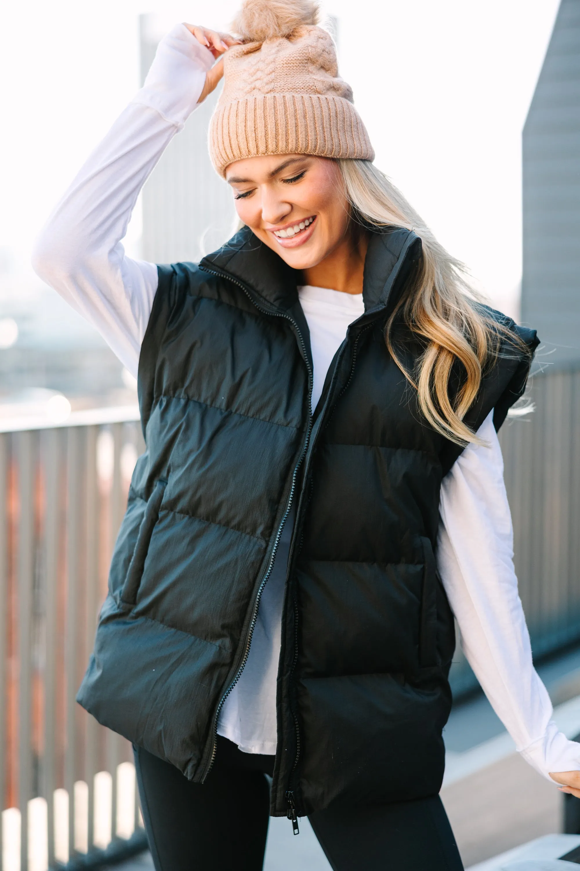 Crazy For You Black Puffer Vest