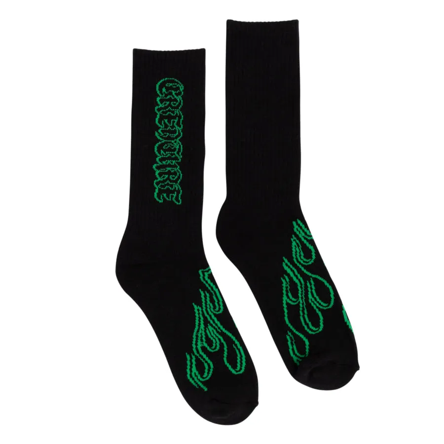 Creature To The Grave Crew Socks Black (Mens 9-11)