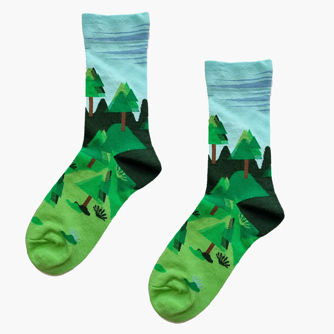 Crew Socks | Funky Socks - Forest