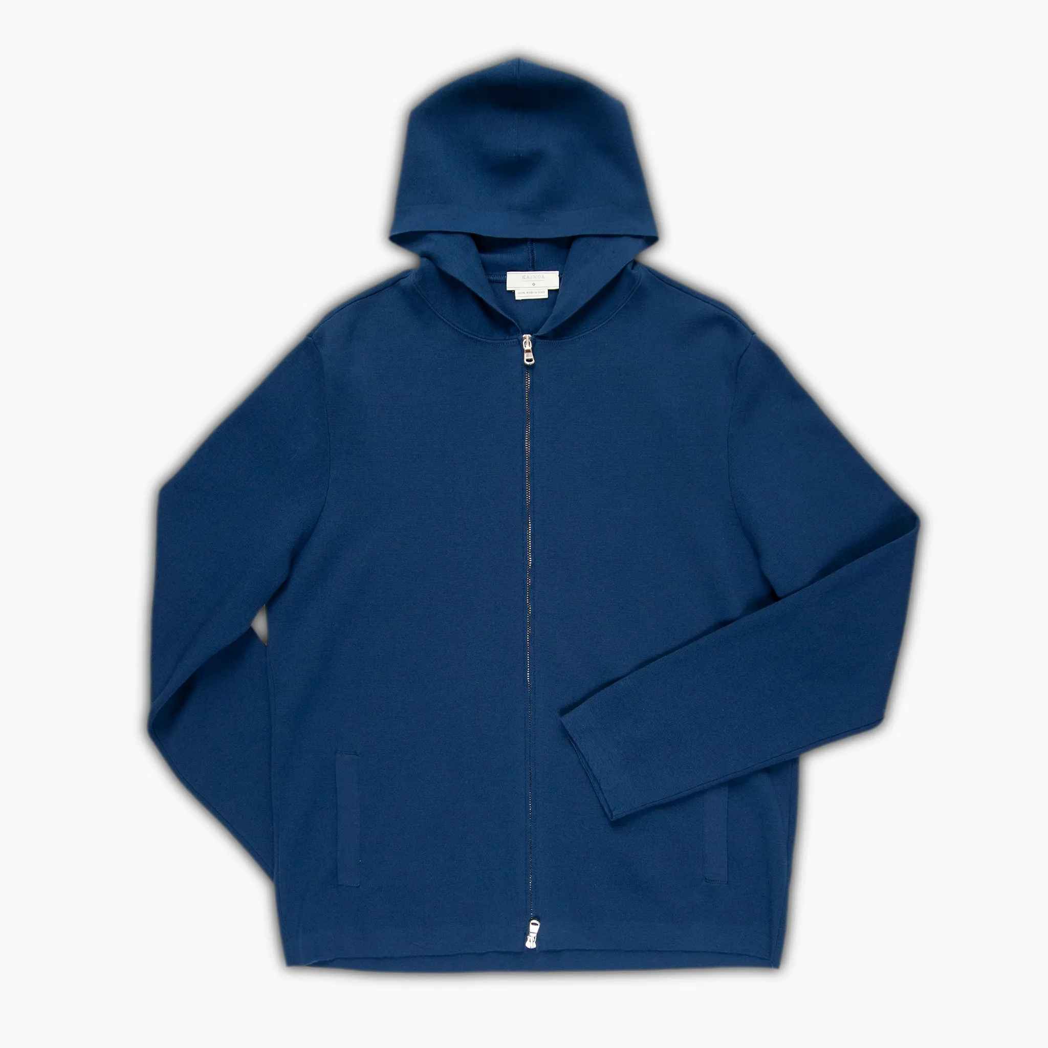 Davis knitted cotton full zip jumper