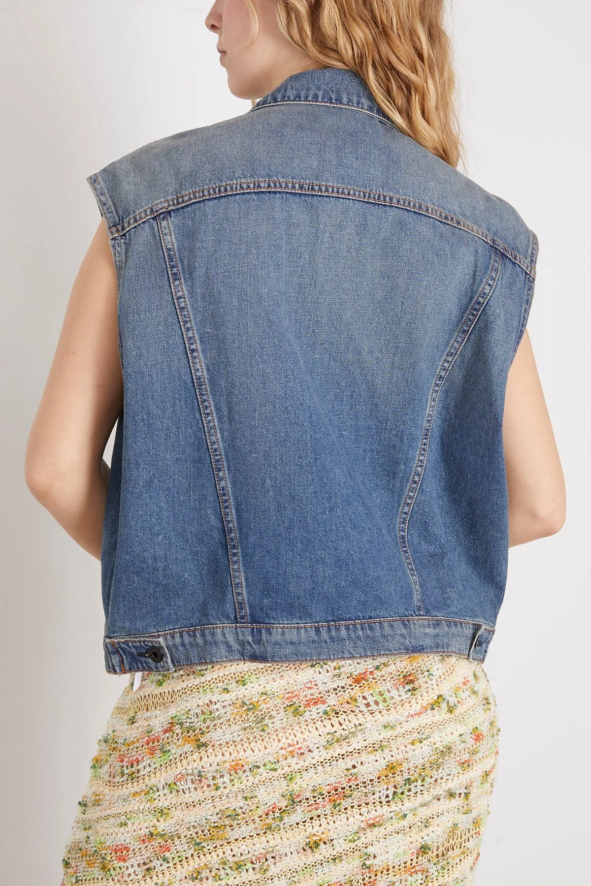 Denim Vest in Bogart