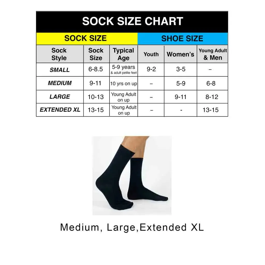 Design Your Own Custom Flat Knit Dress Socks - Extra Large