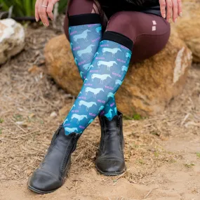 Dreamers & Schemers Boot Socks in Neigh - One Size