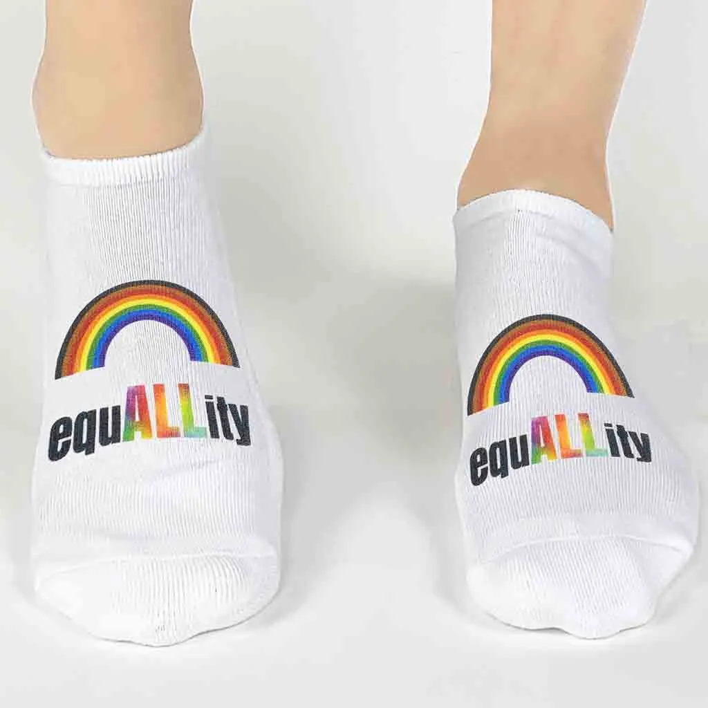 EquALLity For All - POC Rainbow Printed No Show Socks