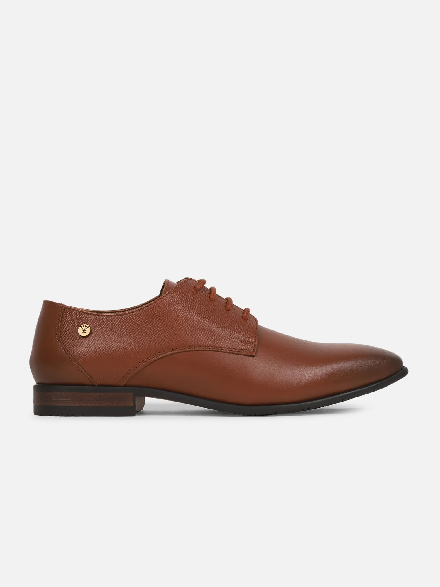 Ezok Men Formal Leather Shoes ( Tan )