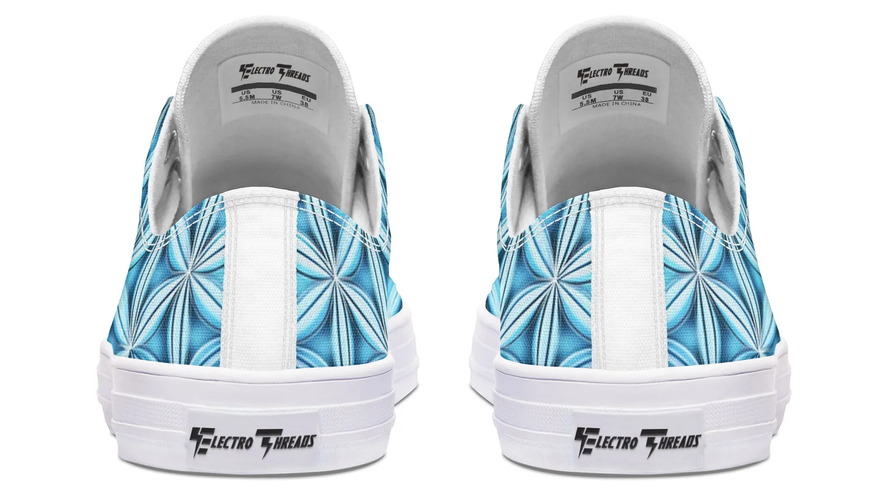 Flower Life Igloo Blue Low Top Shoes