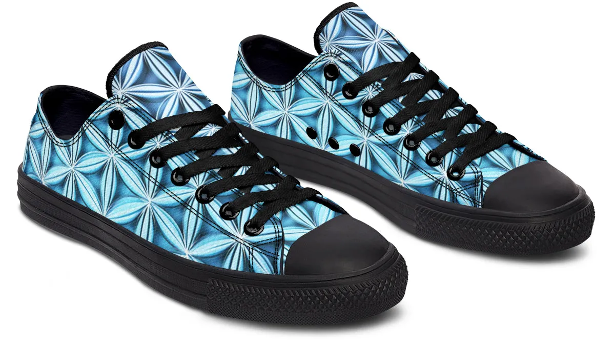 Flower Life Igloo Blue Low Top Shoes