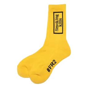 #FR2 SMOKING KILLS SOCKS-YELLOW