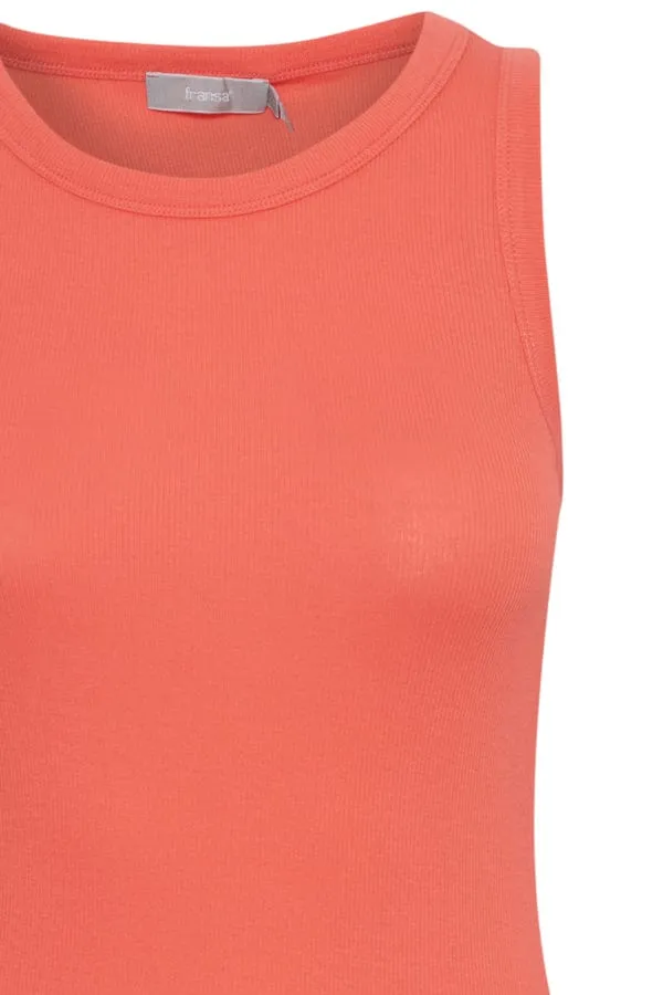 Fransa Vest Top Coral