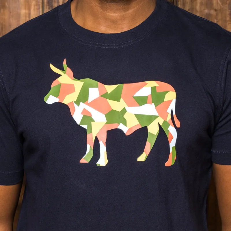 Geo Checkered Nguni Crew Tee Midnight