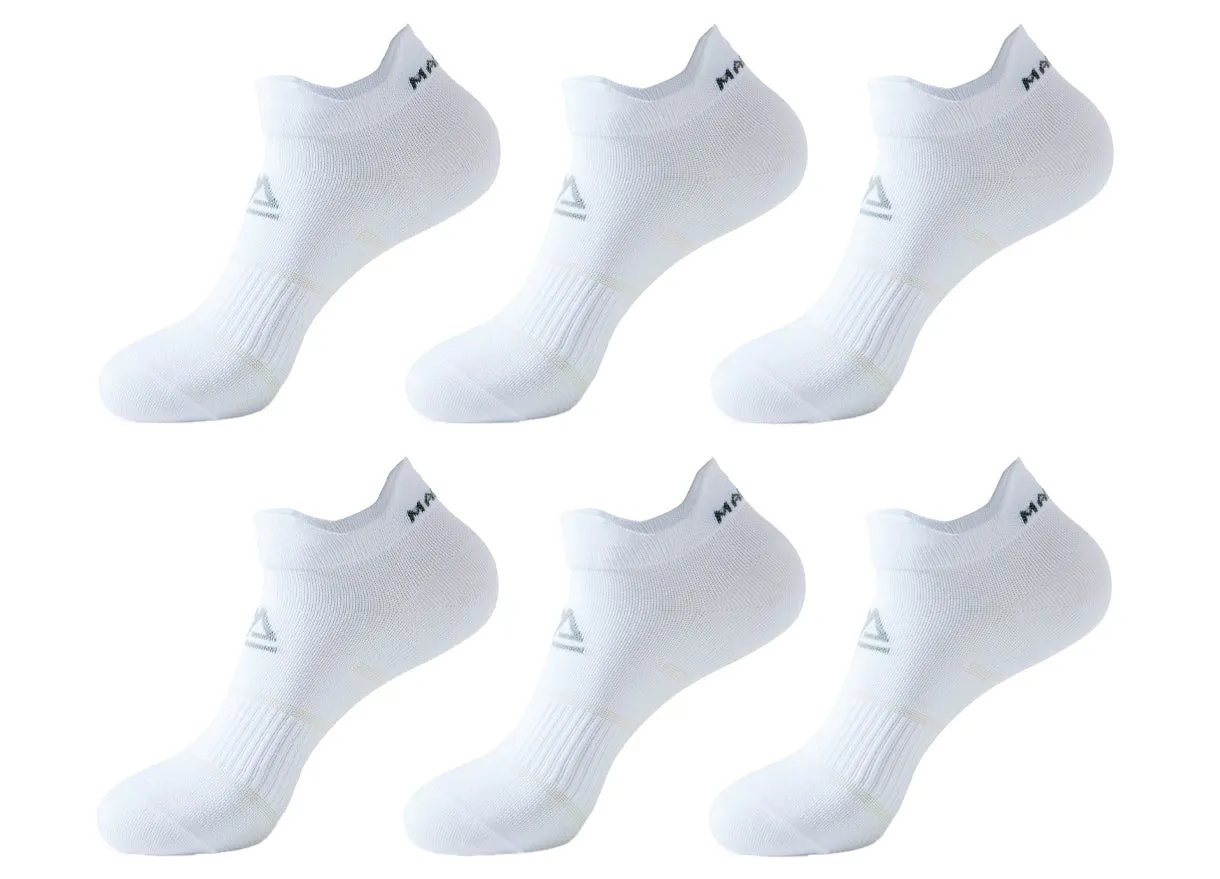 Haute Edition Unisex 6-Pack Comfort Compression Ankle Socks for Enhanced Wellness