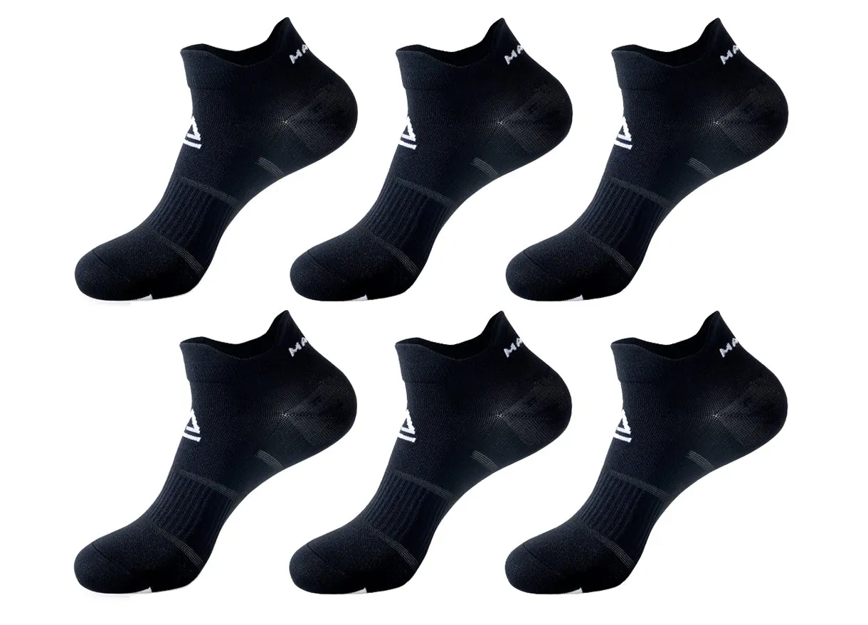 Haute Edition Unisex 6-Pack Comfort Compression Ankle Socks for Enhanced Wellness