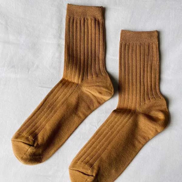 Her Socks - MC Cotton Rib - Peanut Butter