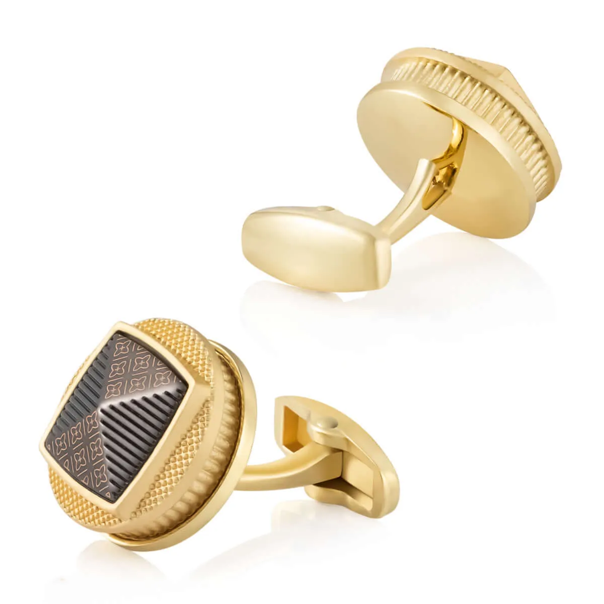 High-grade Double-layer Vintage Alloy Swank Cufflinks