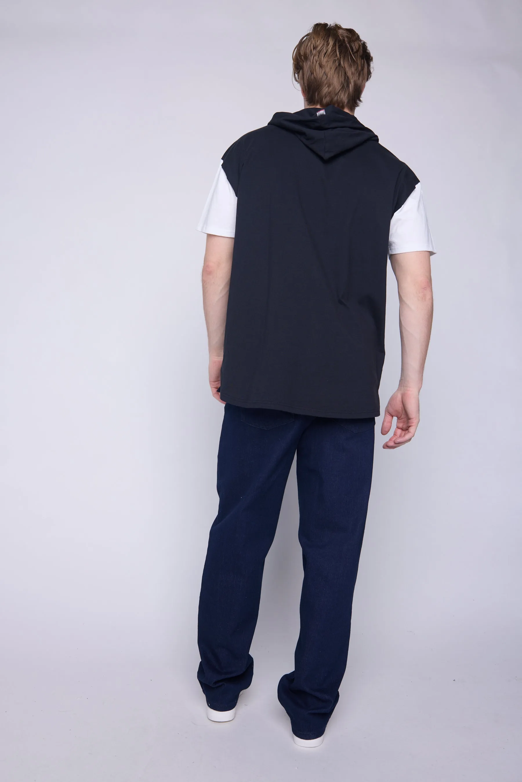 Hooded Short Sleeve Fooler - Black