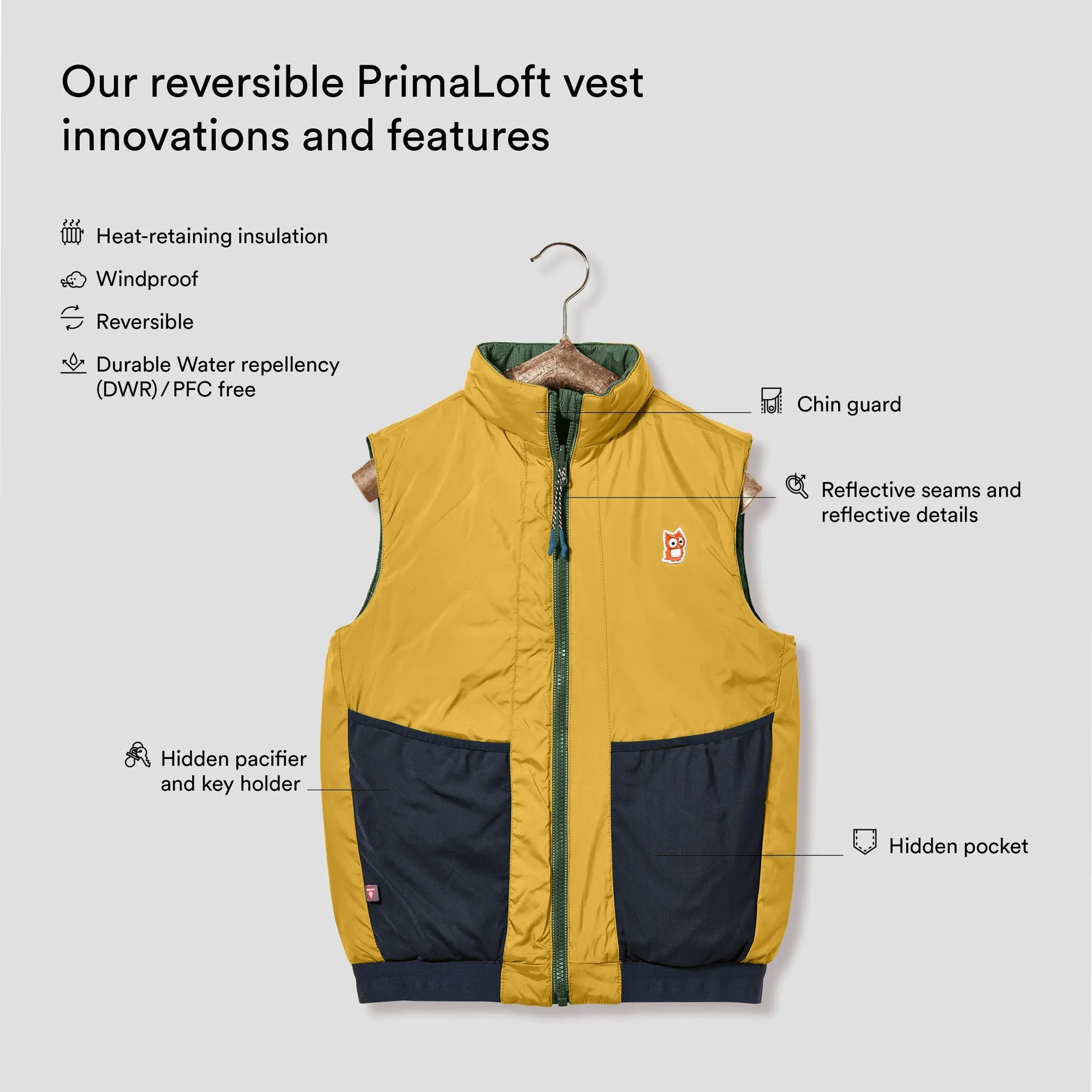 Icon reversible PrimaLoft vest