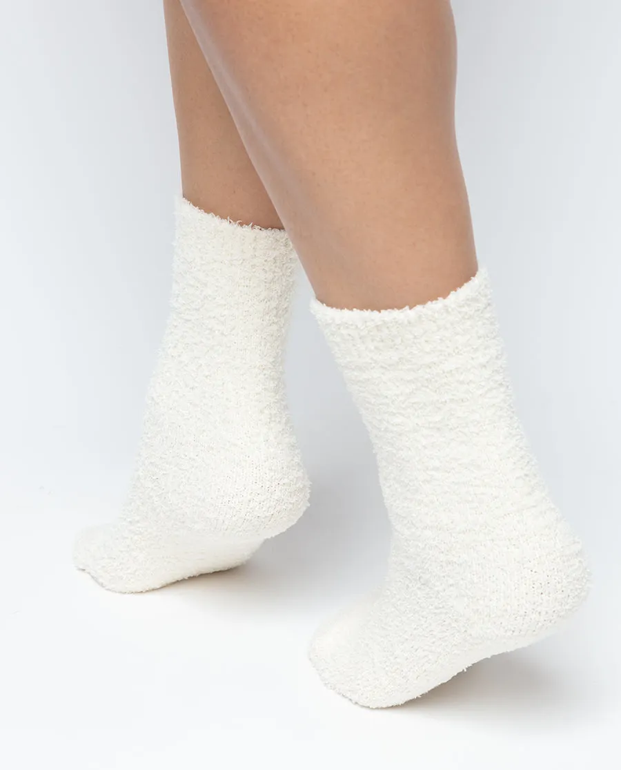 Ivory Fluffy Socks