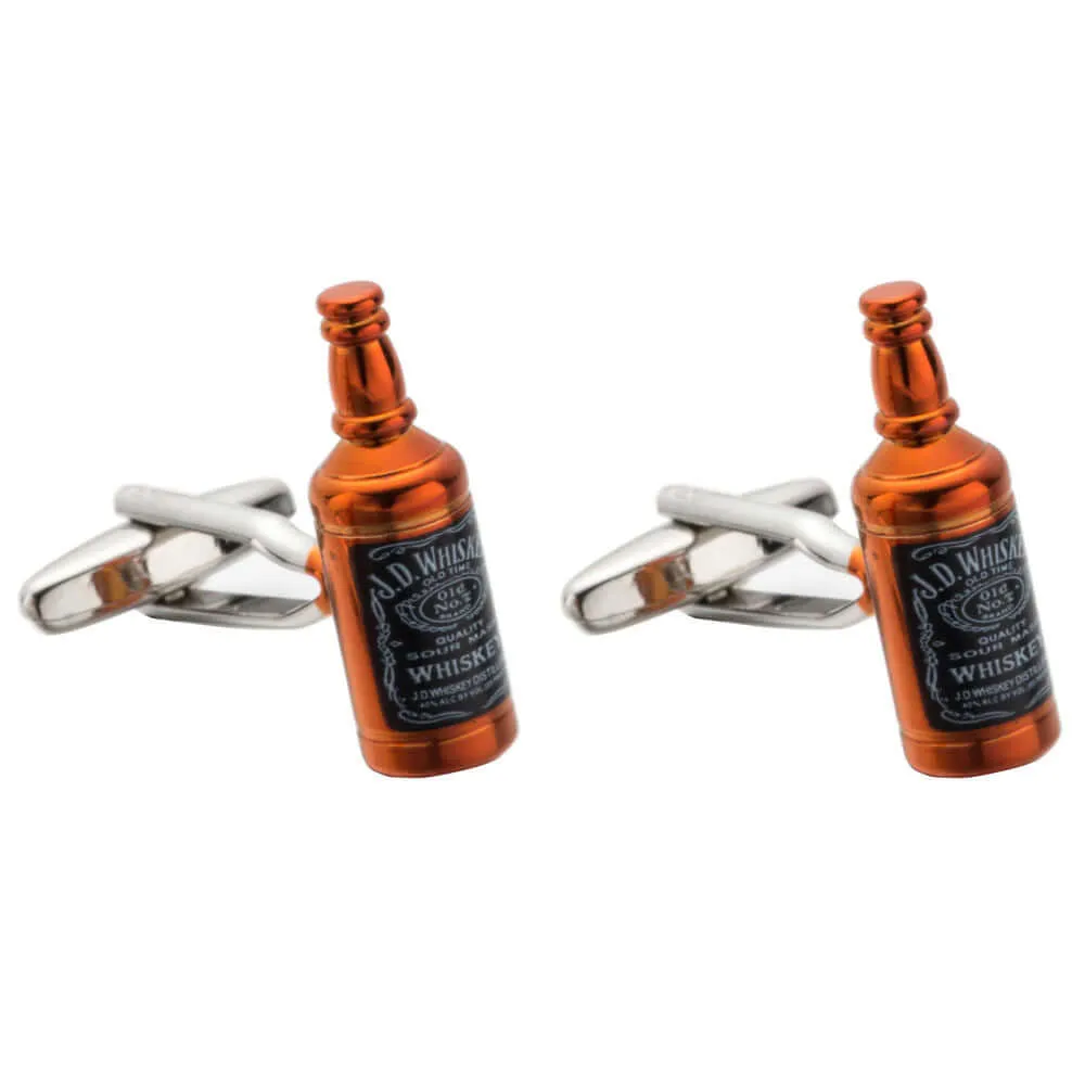 Jack Daniel's Whiskey Wine Bottle Swank Cufflinks