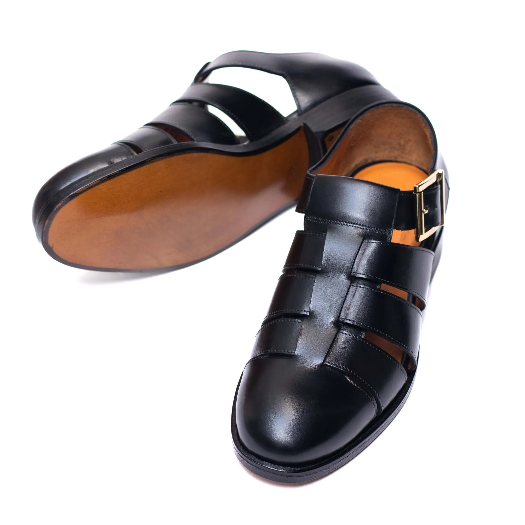 Ladies Gurkha Sandals / Black 98850