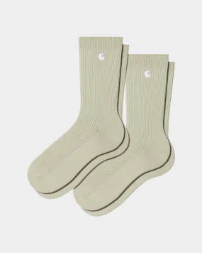 Madison Socks (2 Pack) | Beryl / White