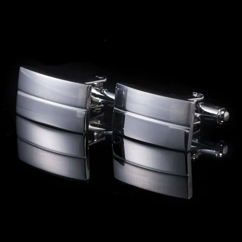 Men's Brushed Enamel French Swank Cufflinks