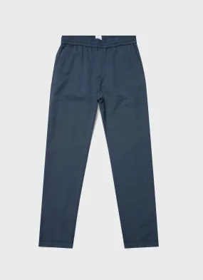 Men's Cotton Linen Drawstring  Trouser in Shale Blue