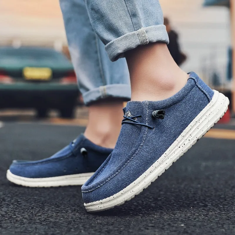 Mens Denim Shoes Large Size Outdoor Men's Casual Denim Canvas Shoes