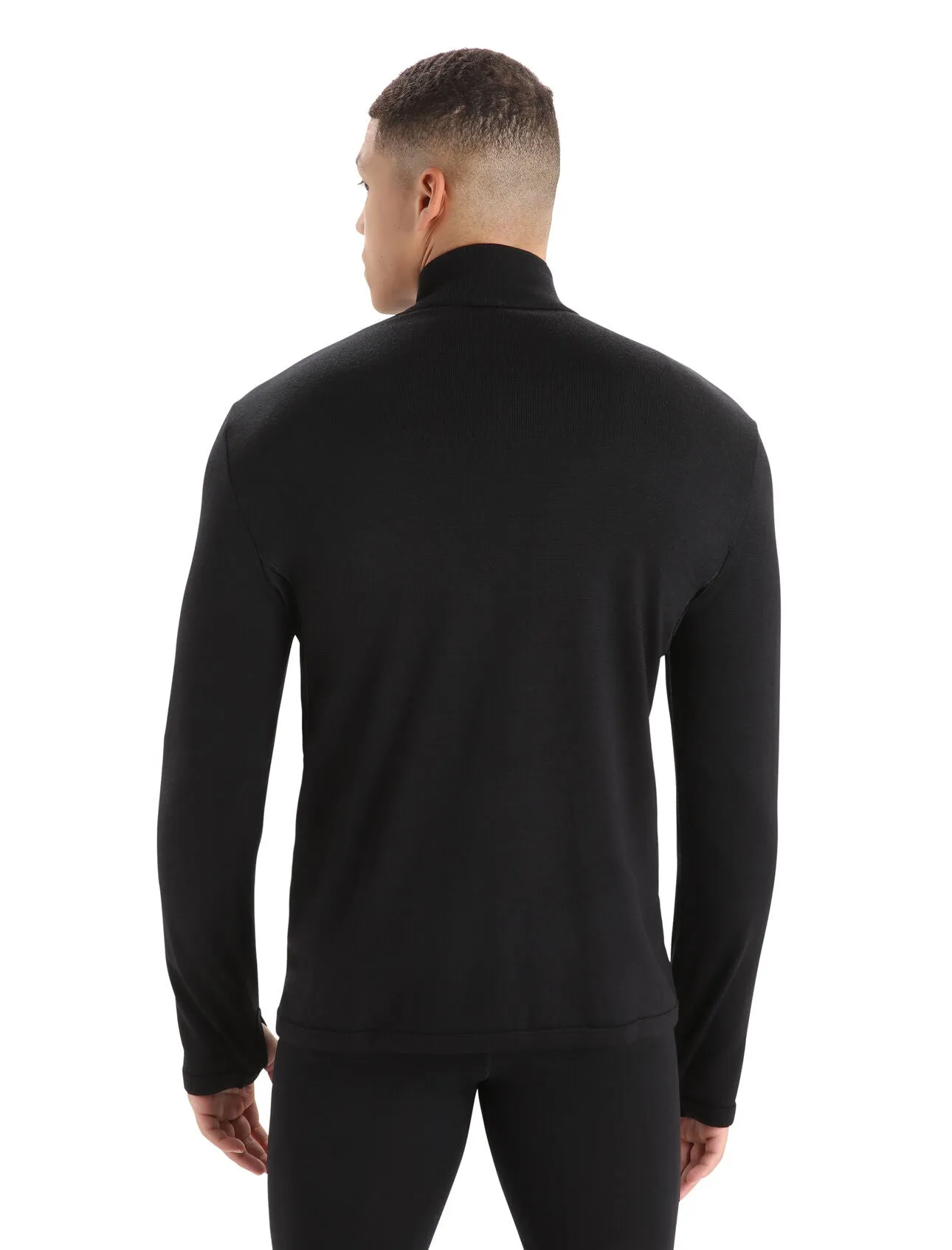 Mens Original LS Half Zip - Black