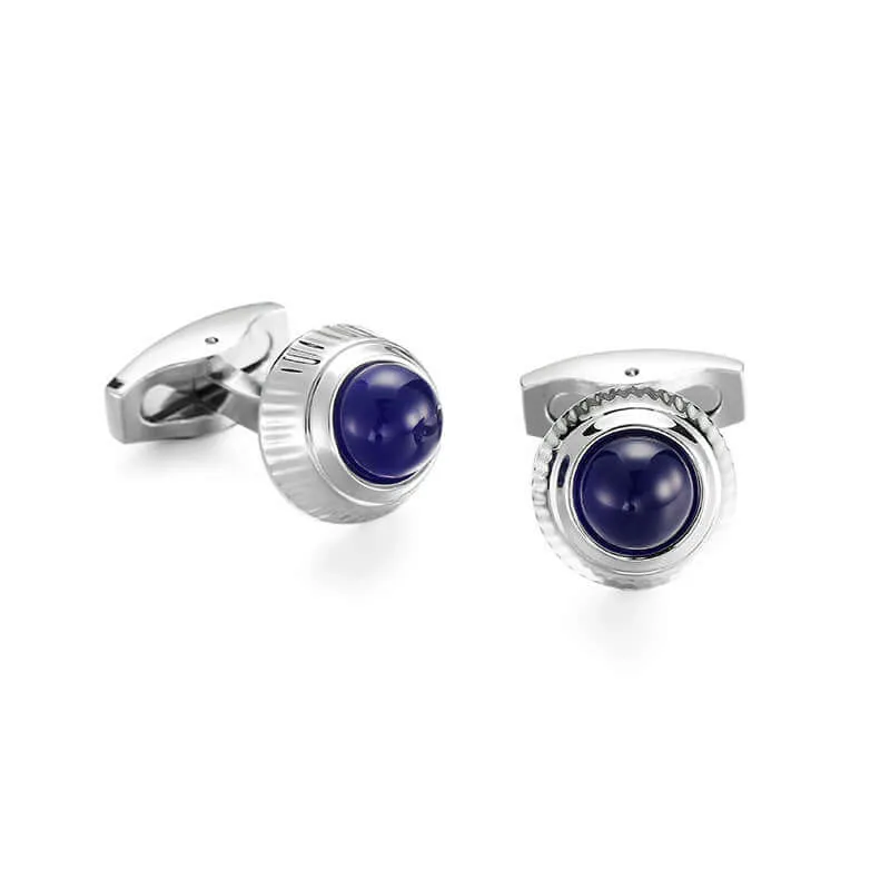 Men's Simple Zircon Crystal Swank Cufflinks