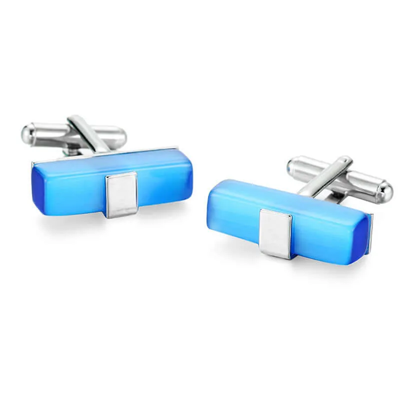 Men's Simple Zircon Crystal Swank Cufflinks