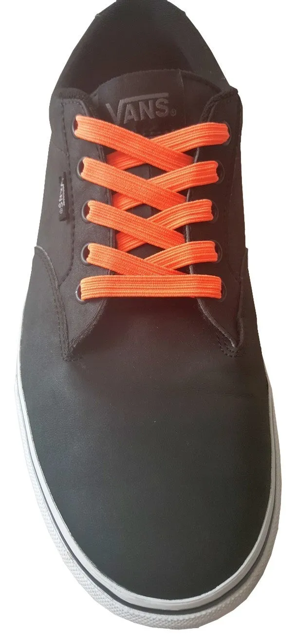 Neon Orange - Elastic Shoe Laces