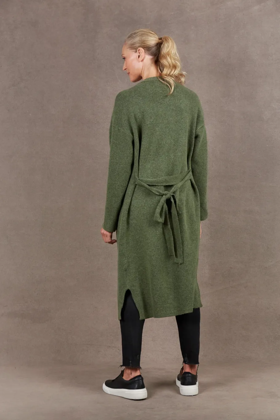 Paarl Longline Cardigan, Moss