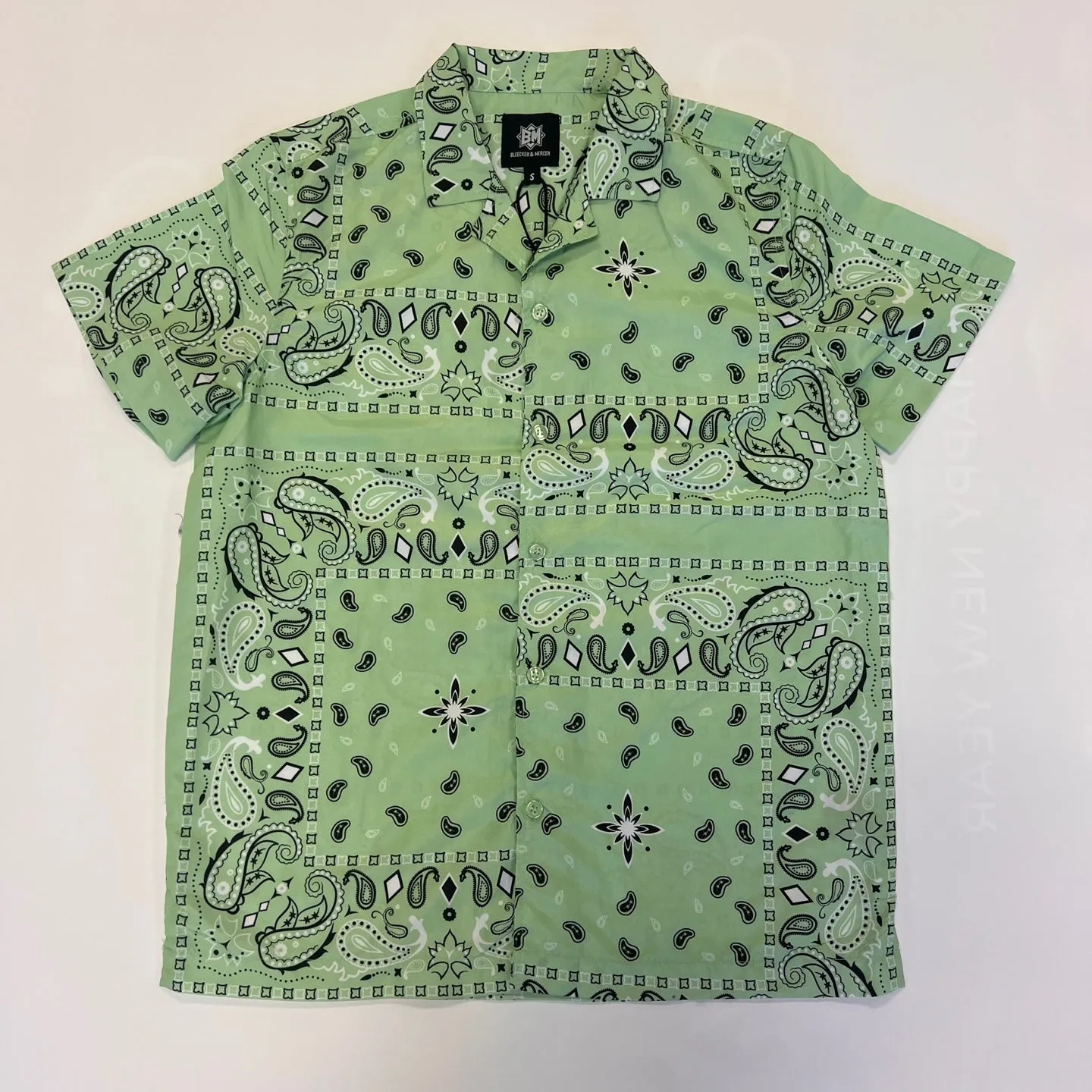 PJ MARK Men Short Sleeve Woven Shirts - Green